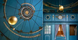 Werelderfgoed: bewonder het oudste nog werkende planetarium ter wereld Eise Eisinga bouwde het planetarium in het plafond en bedsteewand in zijn eigen huis. Foto: Koninklijk Eise Eisinga Planetarium