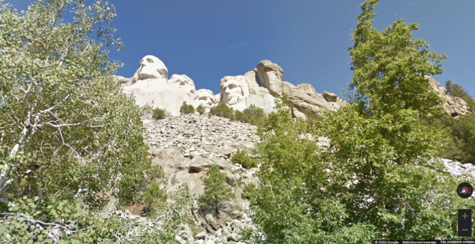 Bewonder Mount Rushmore in de Verenigde Staten, vanuit huis. Foto: Screenshot  Google Arts & Culture .