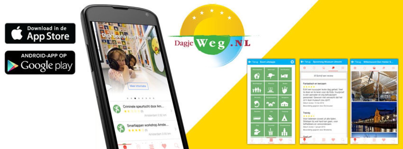 Download de vernieuwde DagjeWeg.NL App en vind de leukste uitjes in de buurt!