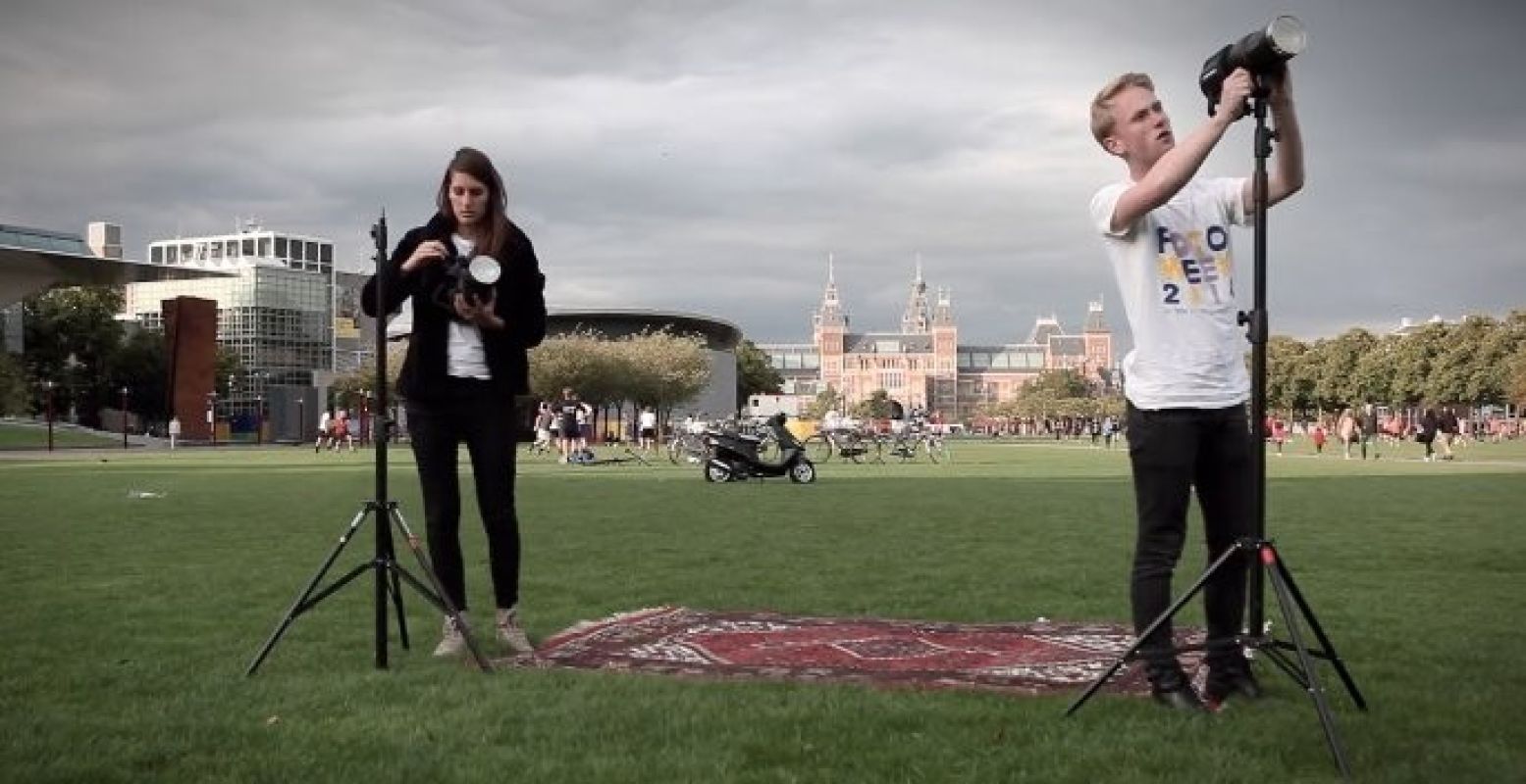 Overal springen de pop-up studio's als paddenstoelen uit de grond voor Fotoweek 2015. Foto: Fotoweek