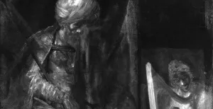 _Saul en David_ écht van Rembrandt Het schilderij onder de infraroodcamera. Foto: IRR Osiris Beforetreatment. Credits: Mauritshuis Den Haag
