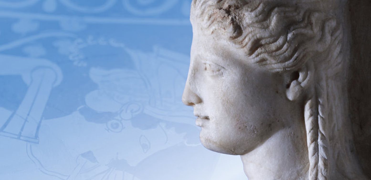 Maak kennis met de oude Grieken. Campagnebeeld â€˜Klassieke Wereld' in Rijksmuseum van Oudheden, vanaf 15 december 2015.