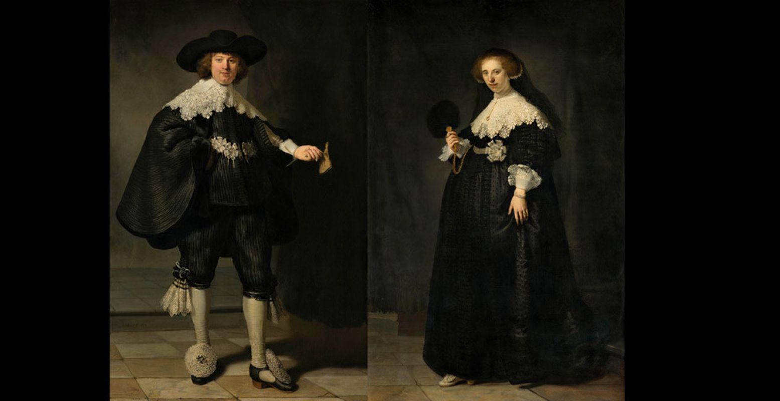 Rembrandt van Rijn (1606-1669), Portretten van Marten Soolmans en Oopjen Coppit, 1634. Olieverf op doek. Gezamenlijke aankoop van de Staat der Nederlanden en de Republiek Frankrijk, collectie Rijksmuseum/collectie Musée du Louvre, 2016