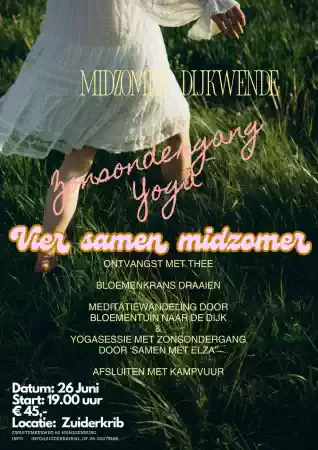 Midzomer zonsondergang dijk yoga fotograaf: h vereecken