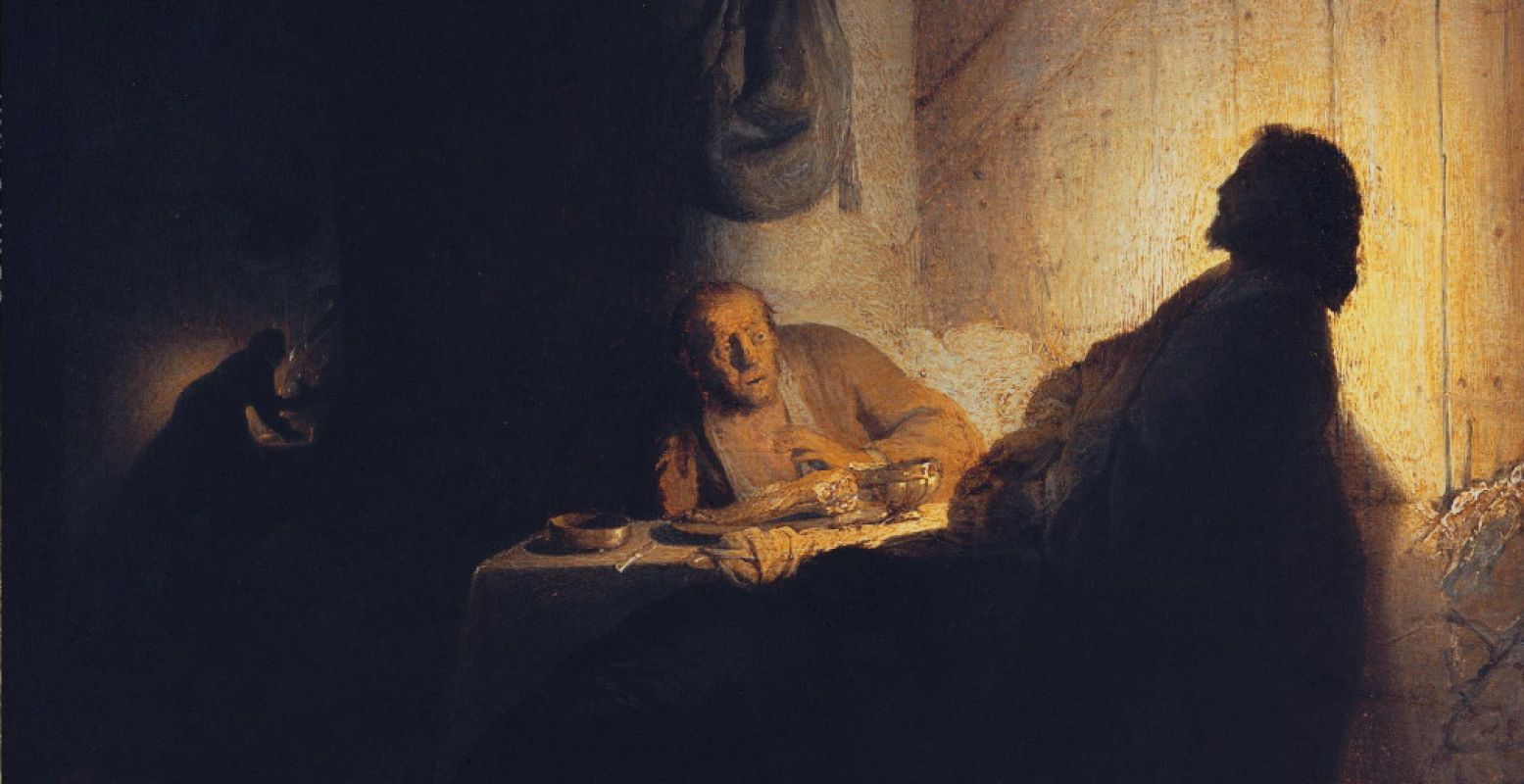  Christus te Emmaus  ca. 1628, Rembrandt. Musée Jacquemart-André â€“ Institut de France, Parijs. Foto: Museum De Lakenhal
