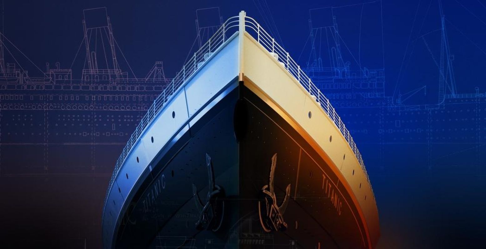 De ondergang van de Titanic gebeurt sinds het najaar van 2021 on stage. Foto: De Graaf & Cornelissen Entertainment