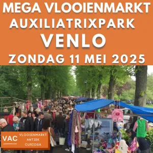Mega-openlucht vlooienmarkt Auxiliatrixpark Venlo Organisatie Bureau VAC Foto: D. Claassen