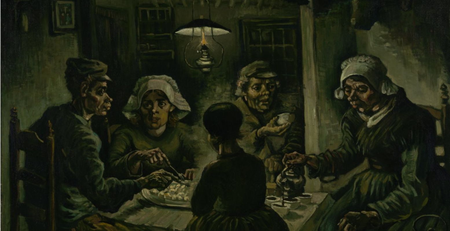 Vincent van Gogh, 'De aardappeleters', april-mei 1885, olieverf op doek, 82 x 114 cm. Foto: Van Gogh Museum, Amsterdam (Vincent van Gogh Stichting)