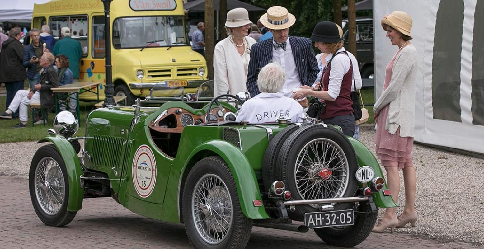 Bekijk de mooiste oldtimers geheel in stijl tijdens Concours d'Ã‰légance. Foto: Paleis Het Loo © Classic Events.