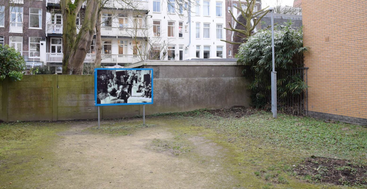 In deze tuin mochten de gegijzelde joden af en toe een hap lucht nemen. Foto: Redactie DagjeWeg.NL, Eline Visscher.