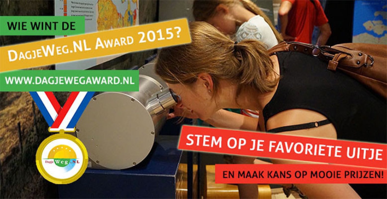 Wie wint de DagjeWeg.NL Award 2015?  Stem op je favoriete uitje  en win vrijkaarten!