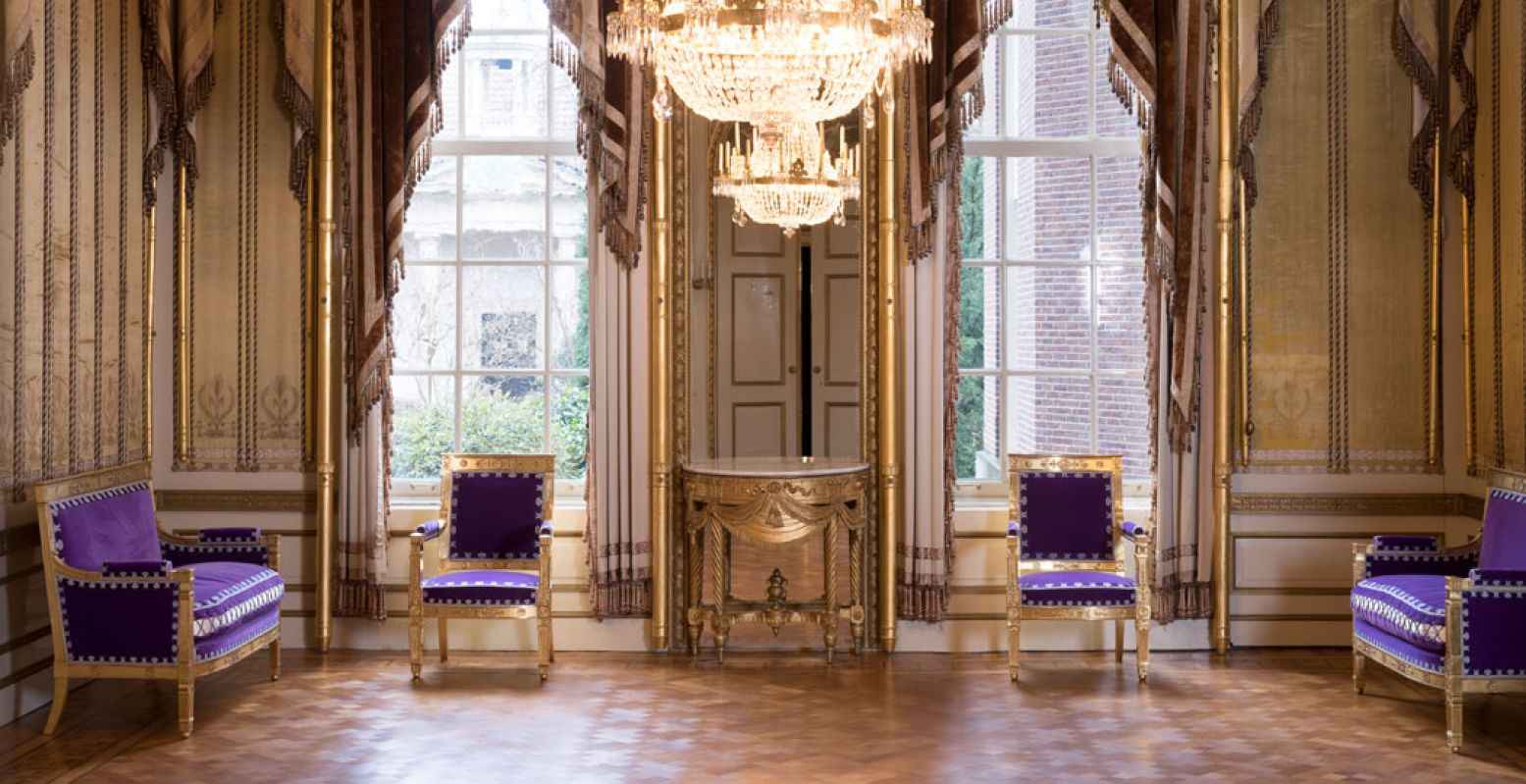 Bezoek het statige herenhuis Huis Barnaart aan de Haarlemse gracht, met de Gouden Salon. Foto: Museumhuizen / Vereniging Hendrick de Keyser © Arjan Bronkhorst