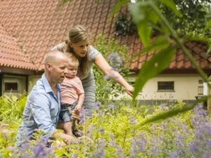 Het park ligt rondom in het groen.