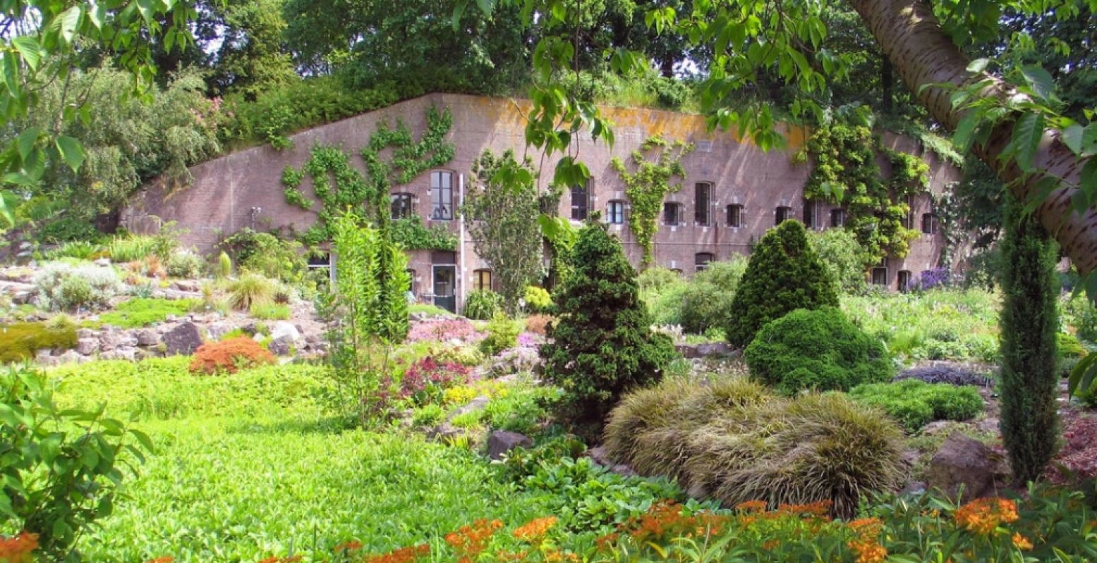 Fort Hoofddijk, midden in de prachtige Botanische Tuinen Universiteit Utrecht. Foto: Botanische Tuinen Universiteit Utrecht