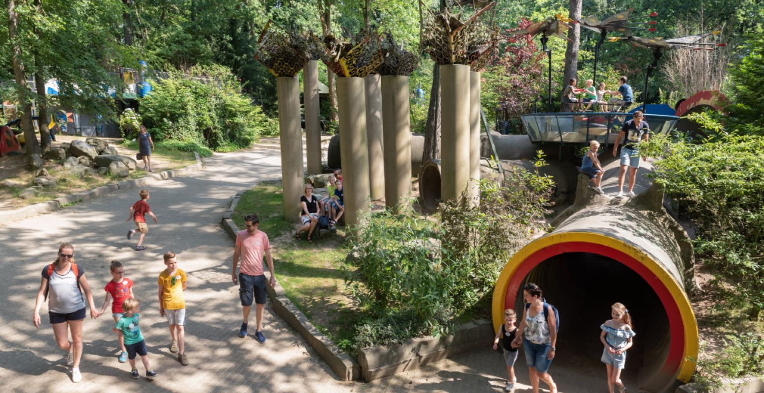 Je bent zo een hele dag zoet bij De Spelerij, met binnen en buiten speelplezier. Foto: De Spelerij - Uitvinderij.