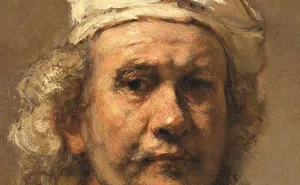 Shoppen tussen schilderijen van Rembrandt Zelfportret van Rembrandt. Foto: Rembrandt - All his paintings.