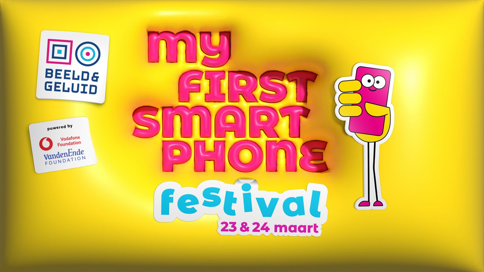 Alles over de smartphone tijdens een vet festival. Poster: Beeld & Geluid