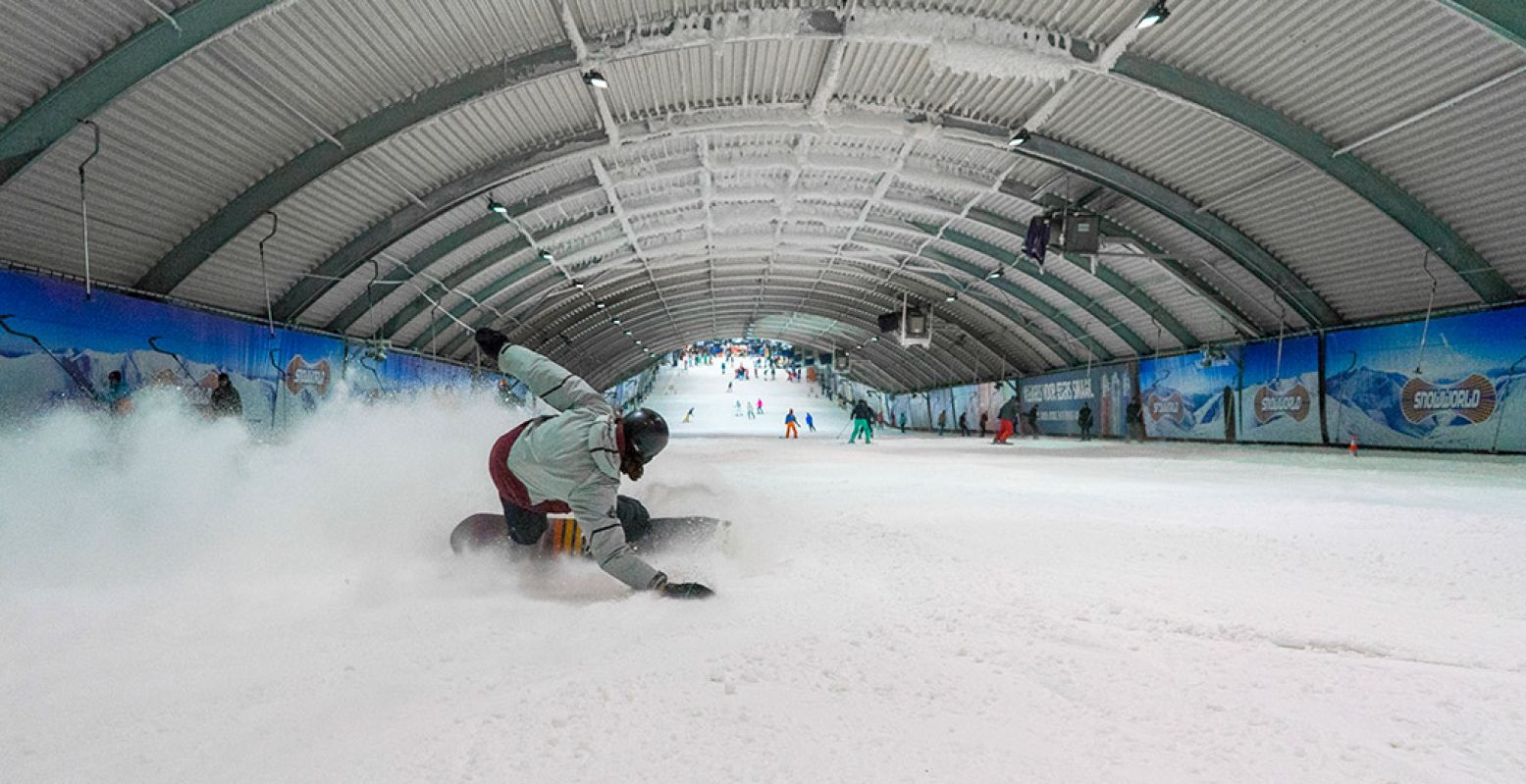 Wie durft van de steilste indoorpiste van Europa? Je vindt hem in Nederland, bij SnowWorld Zoetermeer. Foto: SnowWorld Zoetermeer © Meijs