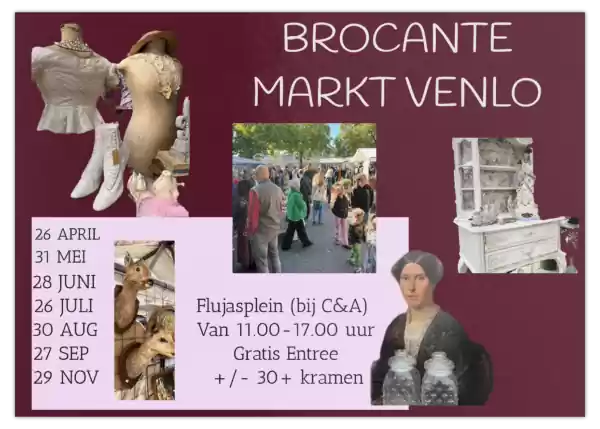 Brocante markt Venlo Flyer Foto:Jolanda Wijnands