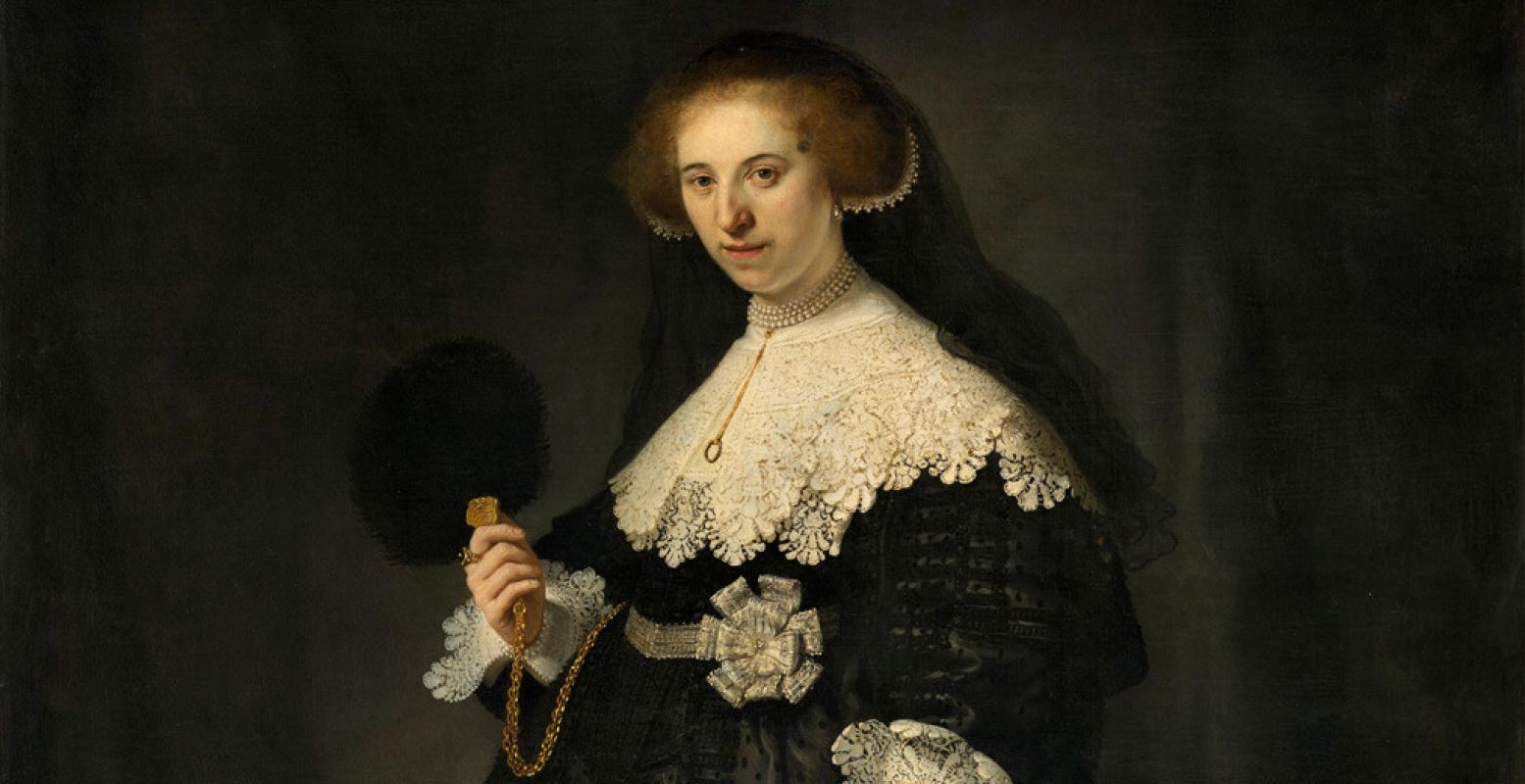 Rembrandt van Rijn, Portret van Oopjen Coppit, 1634. Olieverf op doek, 210 x 133 cm. Aankoop van de Franse Republiek voor Musée du Louvre.