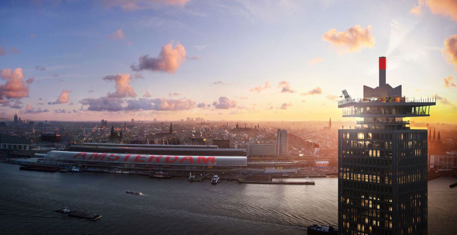 Het uitzicht van de A'DAM Lookout.