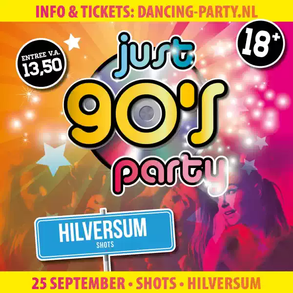 JUST 90_s Party • Hilversum 30+ Dancing Party. Foto: Herman Hilhorst.