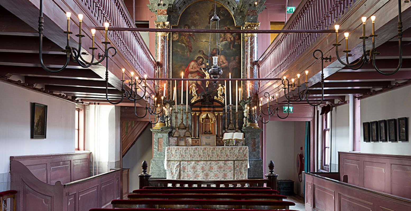 De prachtige huiskerk in Ons' Lieve Heer op Solder. Foto: Ons' Lieve Heer op Solder © Arjan Bronkhorst.