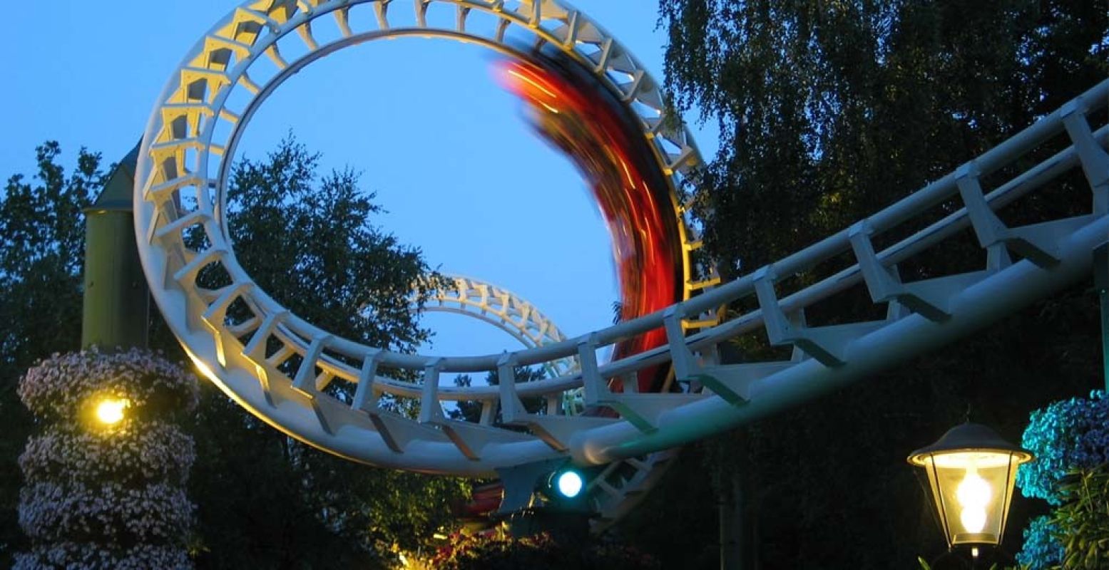 Binnen een kwartier schuif je aan in de Python. Foto: Efteling