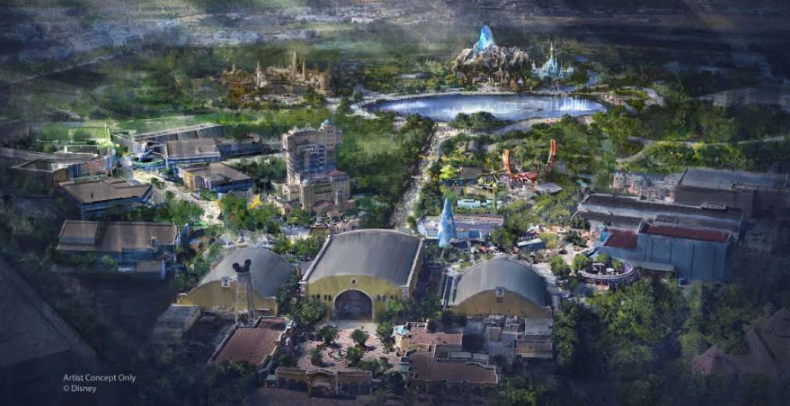 Het conceptplan voor het vernieuwde Walt Disney Studios Park. Foto: Disney