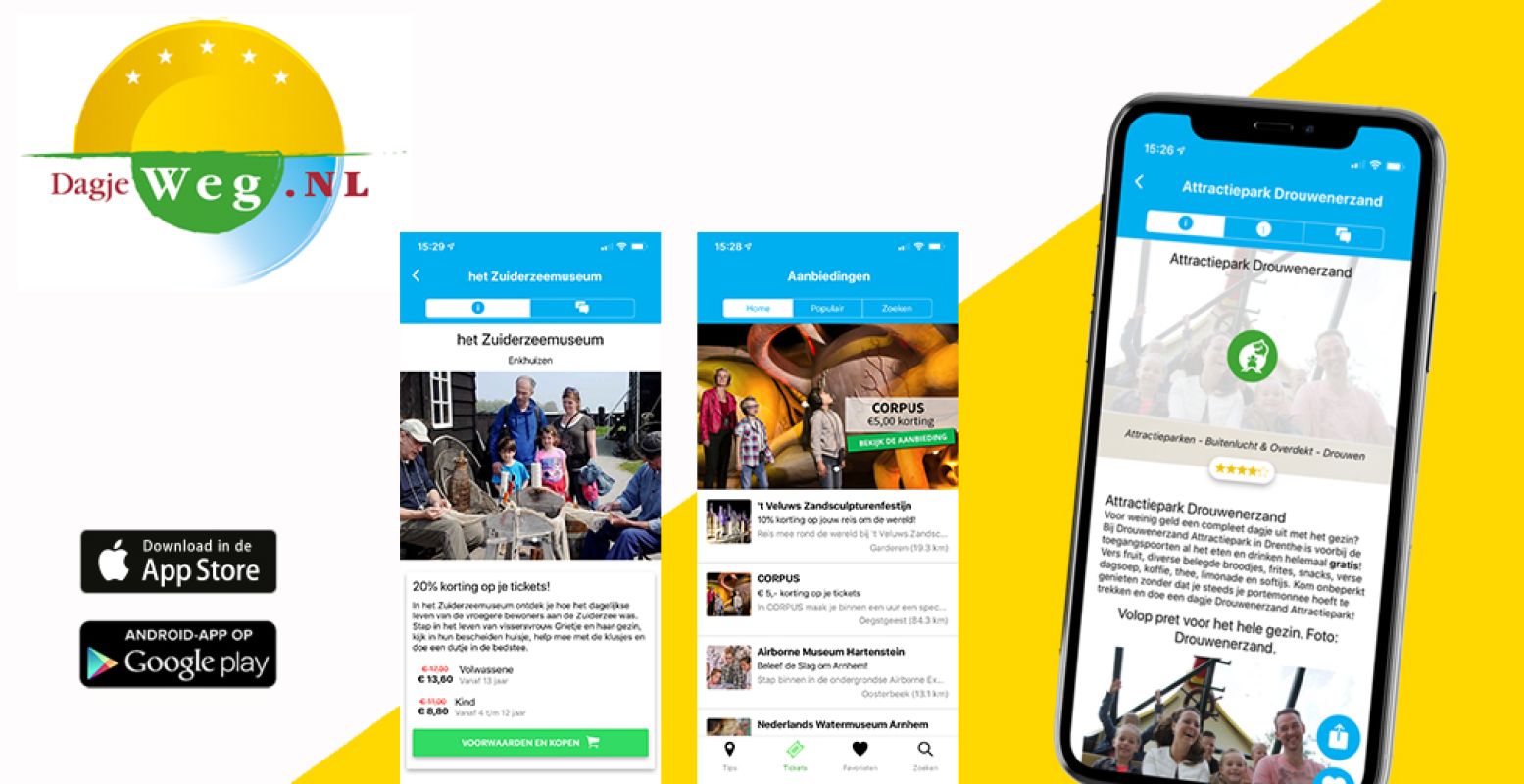 Download de vernieuwde DagjeWeg.NL App!
