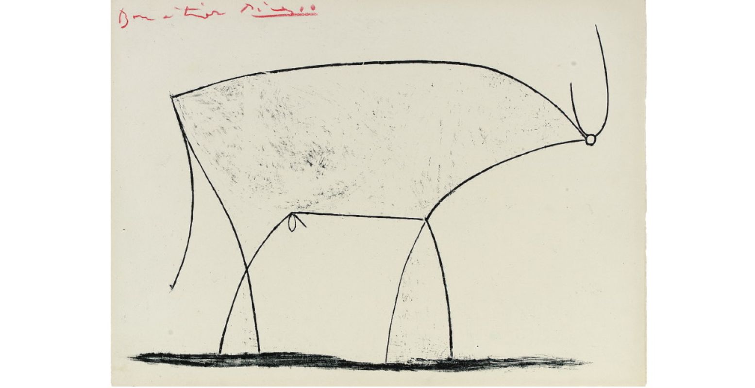 Pablo Picasso, Der Stier, 1946, Kunstmuseum Pablo Picasso Münster, © Pictoright Amsterdam 2019.