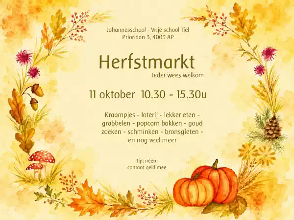 Herfstmarkt vol ambacht en beleving Poster. Foto: Elsje Blauwhof