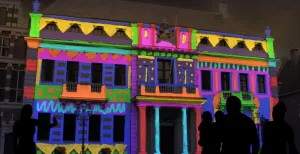 Gave lichtprojecties kleuren Hanzesteden