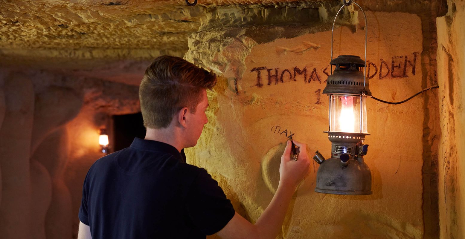 Voor altijd jouw naam in een grot? Waag je dan naar binnen in de Thomas Diddengroeve. Foto: MergelRijk