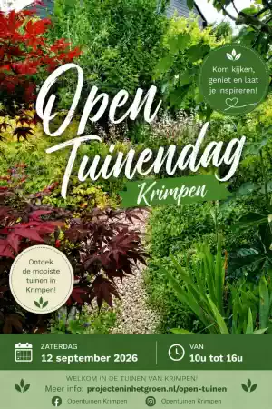 Open tuinen Krimpen Flyer. foto: Veronique van Soest