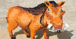 Metershoge dieren van lego in Burgers' Zoo