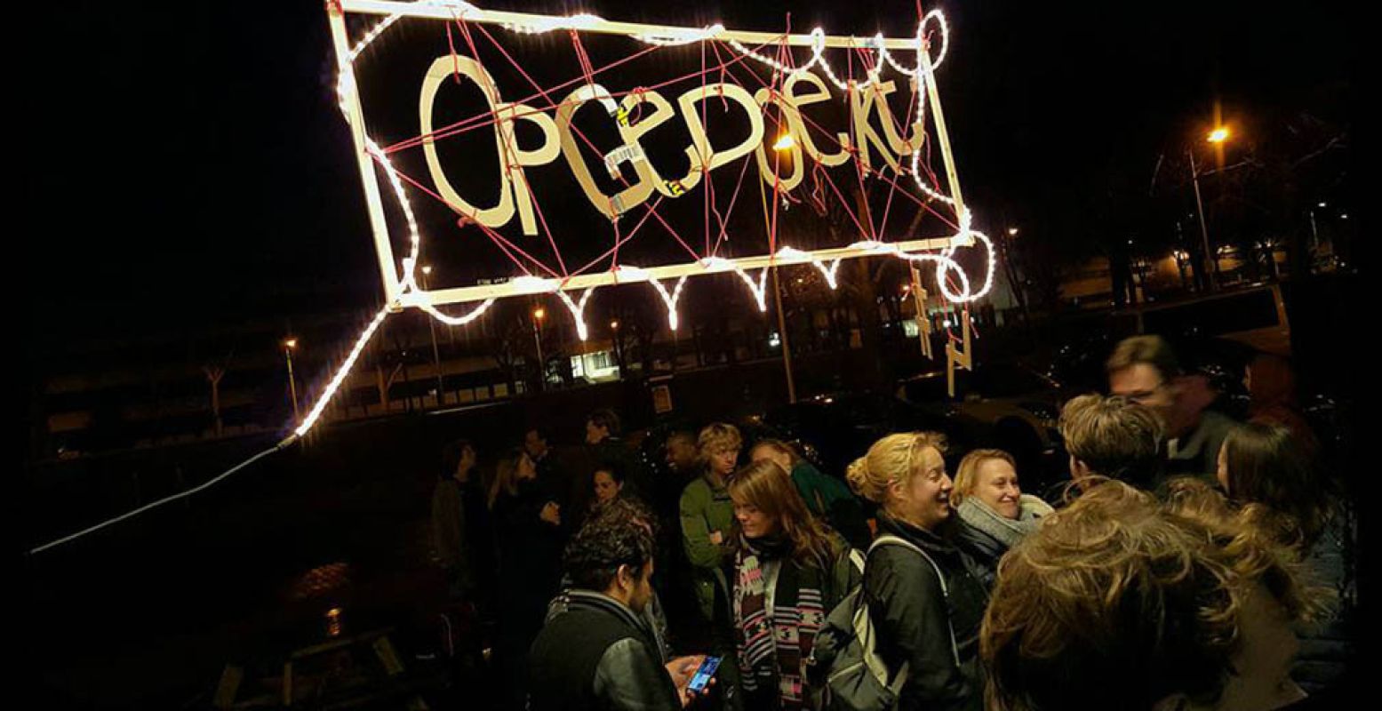 De locatie van zwerfbioscoop Opgedoekt wordt vrijdag om 12:00 uur aan bezoekers bekendgemaakt. Foto: Opgedoekt.