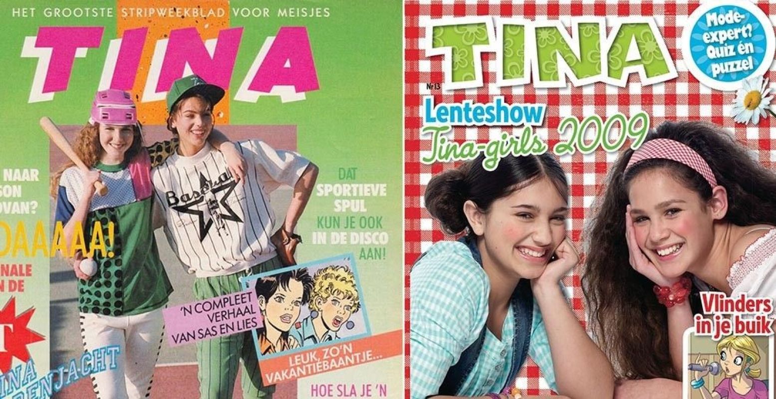 De covers van de Tina. Links: 1990. Rechts: 2009. Foto's: Tina, Sanoma Media.