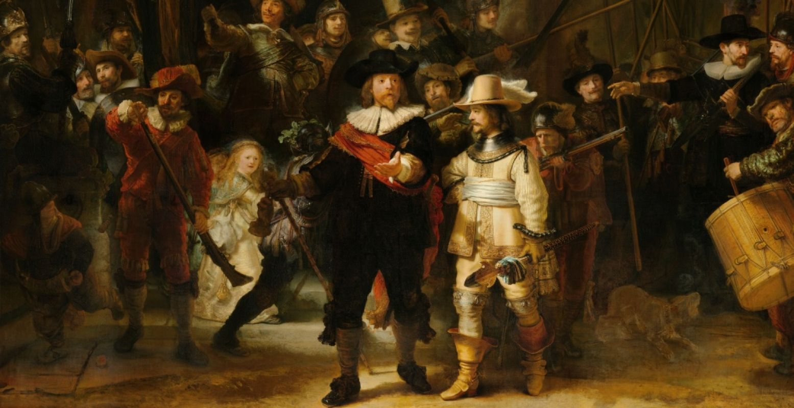 Rembrandt Harmensz. van Rijn, Schutters van wijk II onder leiding van kapitein Frans Banninck Cocq, bekend als de 'Nachtwacht', 1642. Rijksmuseum, Amsterdam. Bruikleen van de gemeente Amsterdam. Foto: Rijksmuseum.
