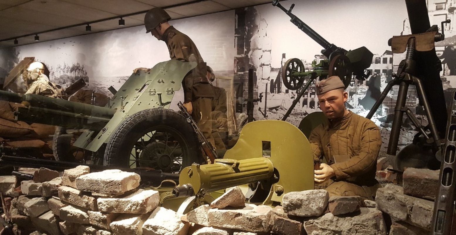 De Enigma G is te zien in de expositie Kantelpunt Europa in Oorlogsmuseum Overloon. Foto: Oorlogsmuseum Overloon.