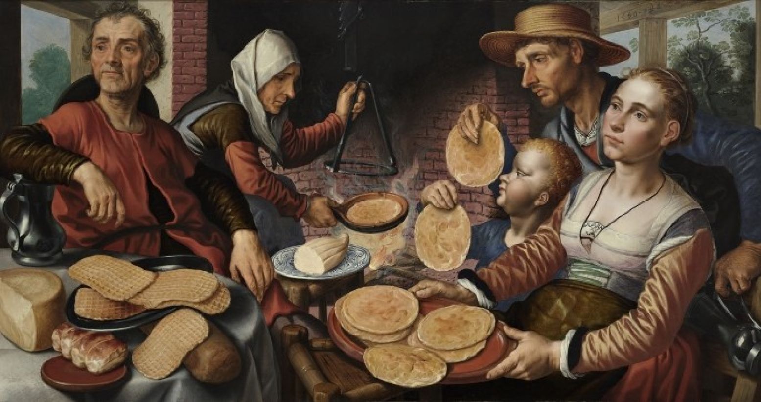 Pieter Aertsen, Pannenkoekenbakkerij, 1560. Paneel, 87 x 169,3 cm. Collectie Museum Boijmans Van Beuningen, Rotterdam.