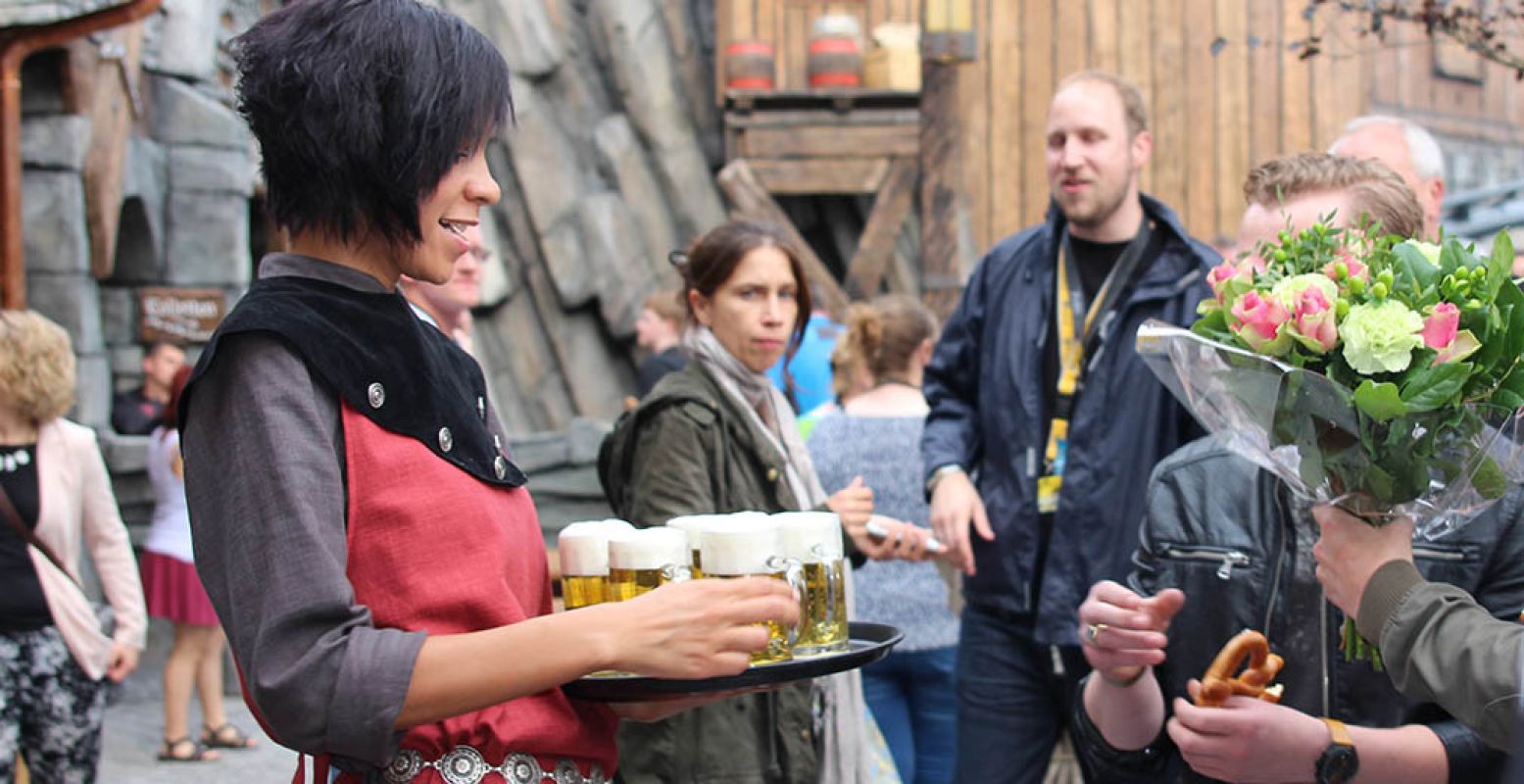 Aan bier en pretzels in het bourgondische Klugheim geen gebrek. Foto: Coby Boschma.