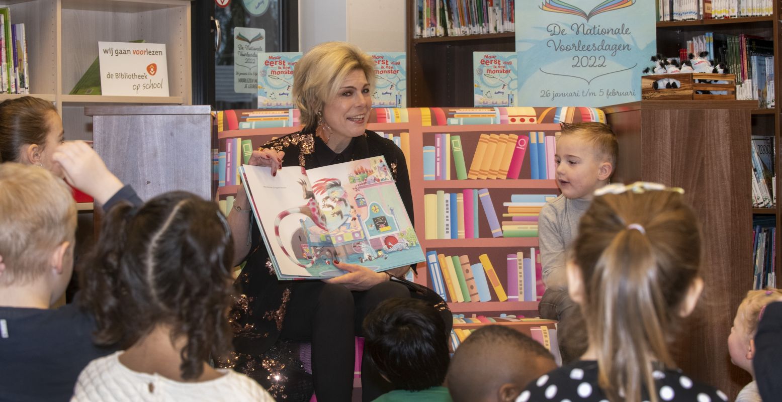 Prinses Laurentien trapt ook dit jaar weer de Nationale Voorleesdagen af met een gezellig voorleesontbijt. Foto: Stichting CPNB