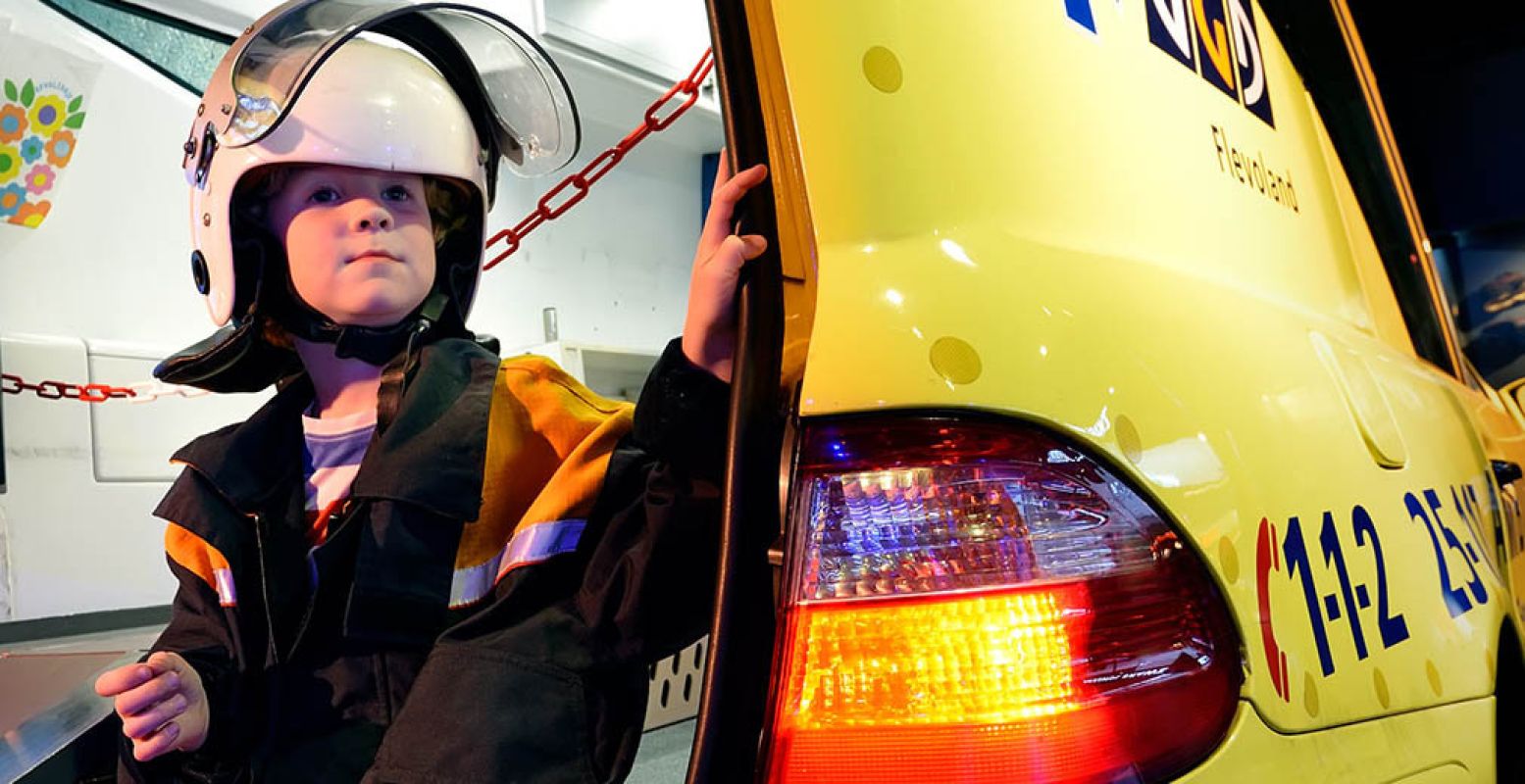 Ontdek alles over de wereld van brandweer, ambulance en politie in PIT! Foto: Veiligheidsmuseum PIT.