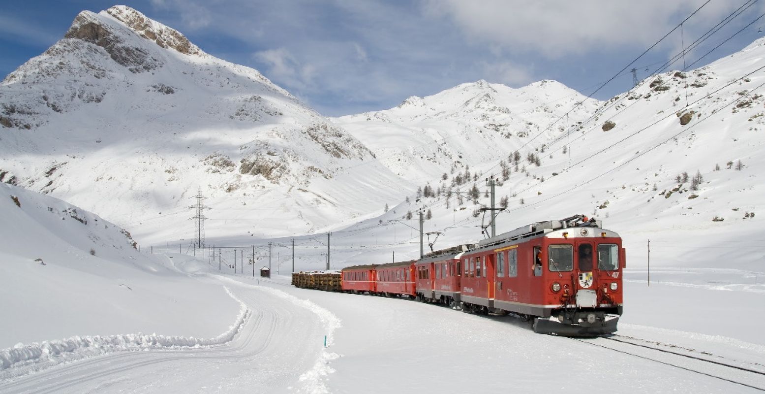 Onbezorgd op wintersport met de trein. Foto:  Pexels.com 