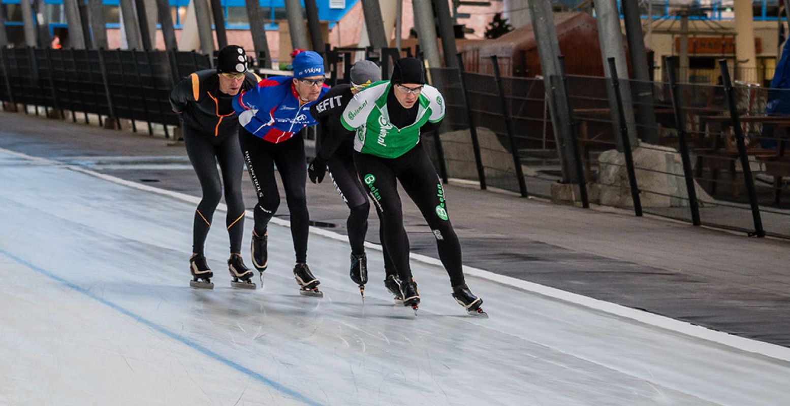 Er zijn in Nederland meerdere binnenbanen waar je serieus kan schaatsen. Zoals bij De Scheg in Deventer. Foto: De Scheg