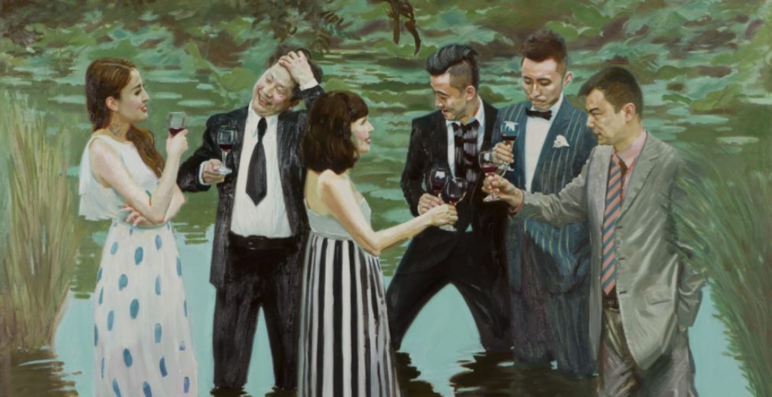 Het schilderij  China Lake , gemaakt door Zhao Bandi. Foto: Het Noordbrabants Museum © Zhao Bandi