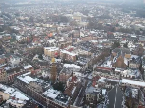 Fitness op een stadstoren in de voorjaarsvakantie