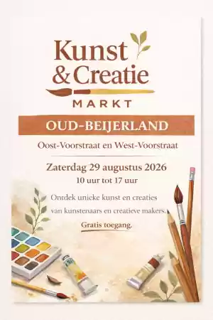 Kunst & Creatie Markt Oud-Beijerland Flyer fotograaf Kunst & Creatie