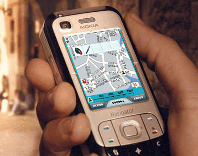 Telefoon met aangepaste navigatiesoftware